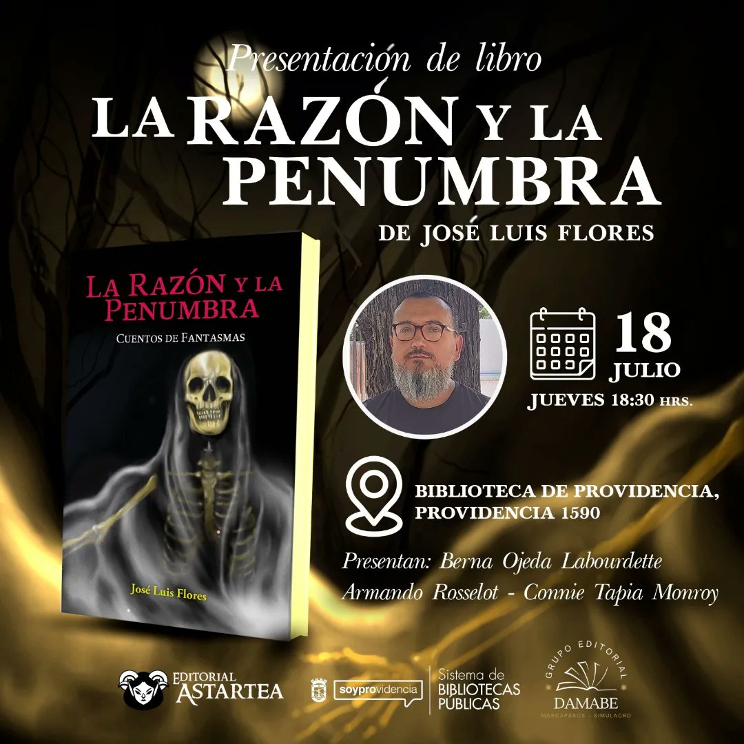 Este jueves 18 de julio estare en Santiago presentando el libro de <a href="/jlflores/">jlflores</a> junto a <a href="/arosselot/">armando rosselot</a> y <a href="/Maldita_berna/">Berna</a> 
Biblioteca de providencia. 18:30 hrs.