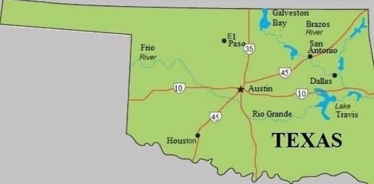 TexasHumor's tweet photo. We ought to be nicer to people moving here from California. Friendship is the motto of Texas.

Moving forward, please share this map with anyone from California who intends to move to Texas. Be helpful and be friendly.

It’s the Texan way. https://t.co/tniaVltiEO