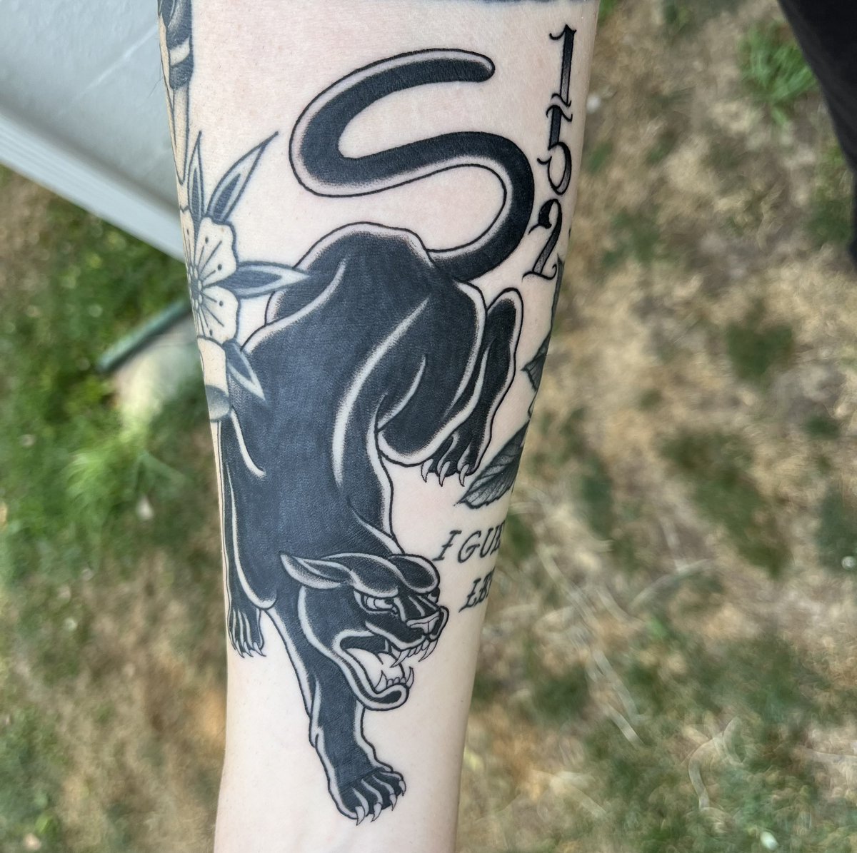 Had this tattoo booked then <a href="/TBSOfficial/">Taking Back Sunday</a> announced the tour/VIP. Killing me I couldn’t get Pittsburgh VIP…BUT I love this tattoo! 🤙🏻 <a href="/ShaunWCooper/">Shaun Cooper</a> <a href="/MarkOconnellTBS/">Mark O'Connell</a> <a href="/JohnNolanMusic/">MC Hammer Jr.</a> <a href="/AdamDamnLazzara/">adam b lazzara</a>