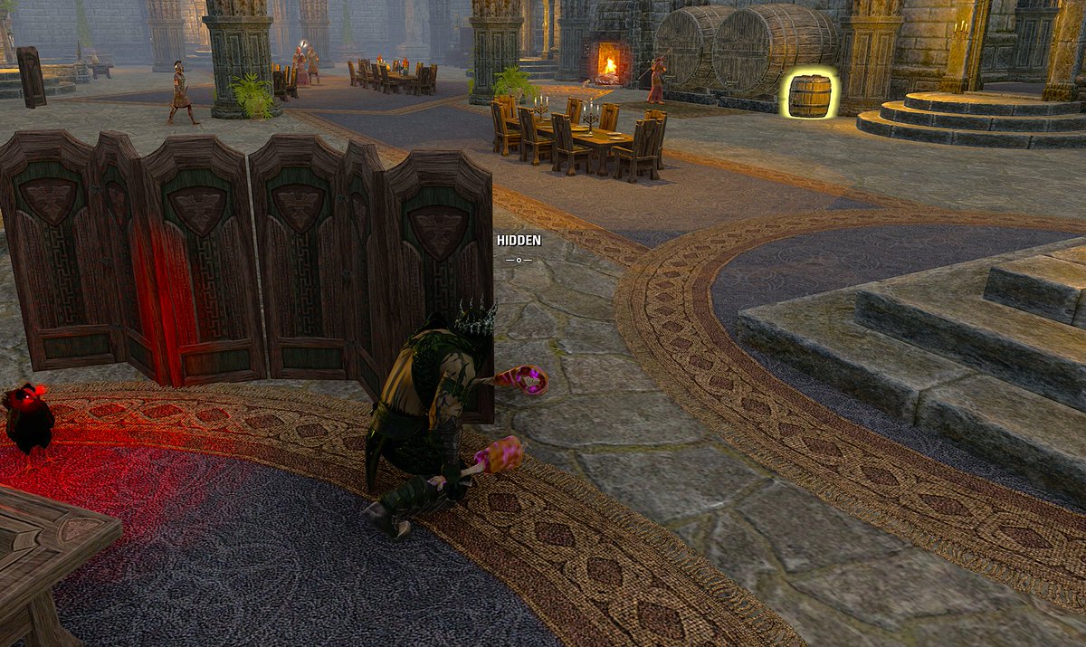 SiranTakouhi's tweet photo. Nothing screams stealth like a orc swinging meat with a demon chicken following him around, amirite? #ESO @TESOnline #Orc #meat #daddy #bookdaddy #chicken #screenshot https://t.co/jrRoN9QUTL