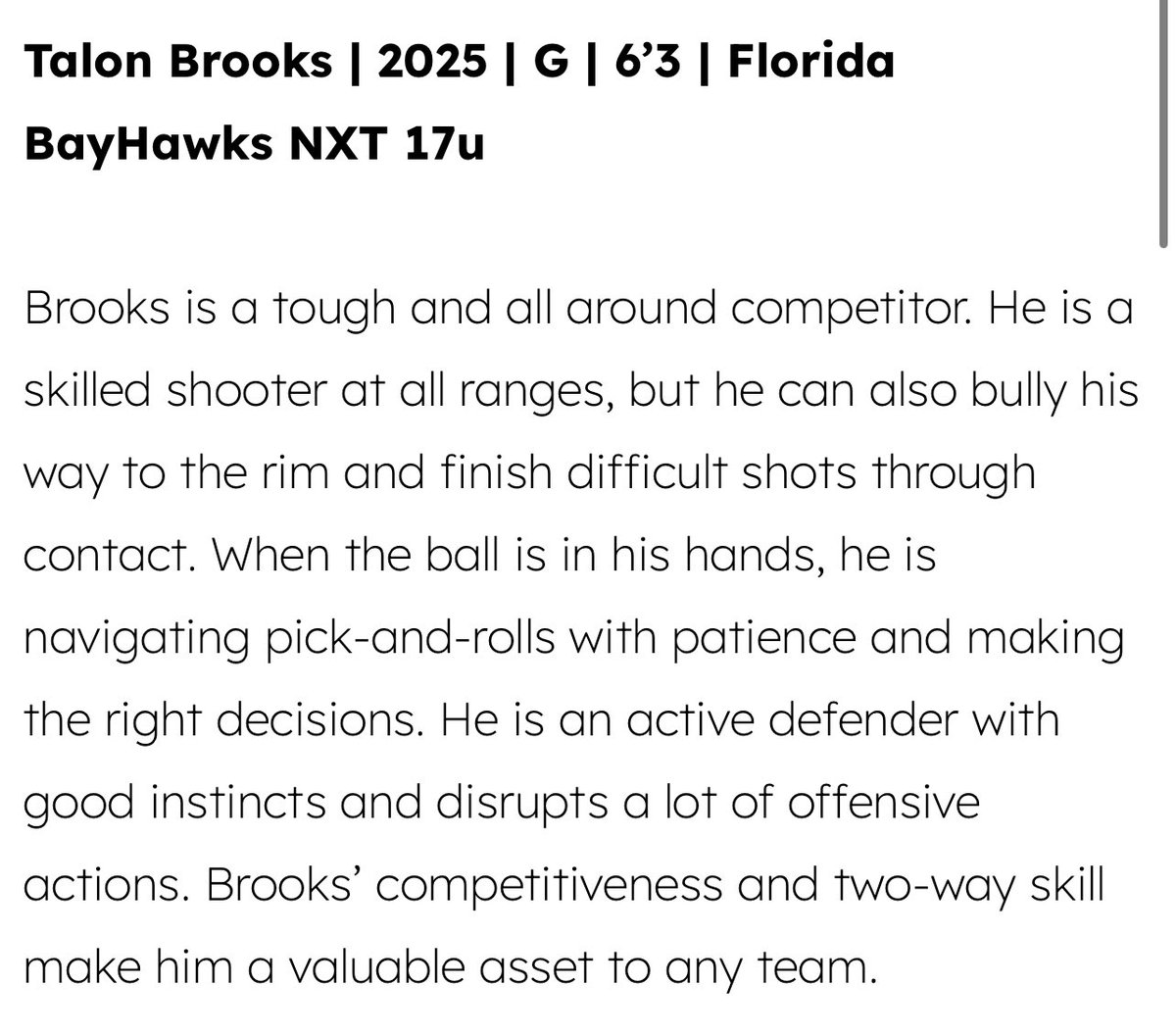 Received a great write up from <a href="/NxtProHoops/">NXTPRO Hoops</a> <a href="/FloridaBayHawks/">Byron Batchelor</a>