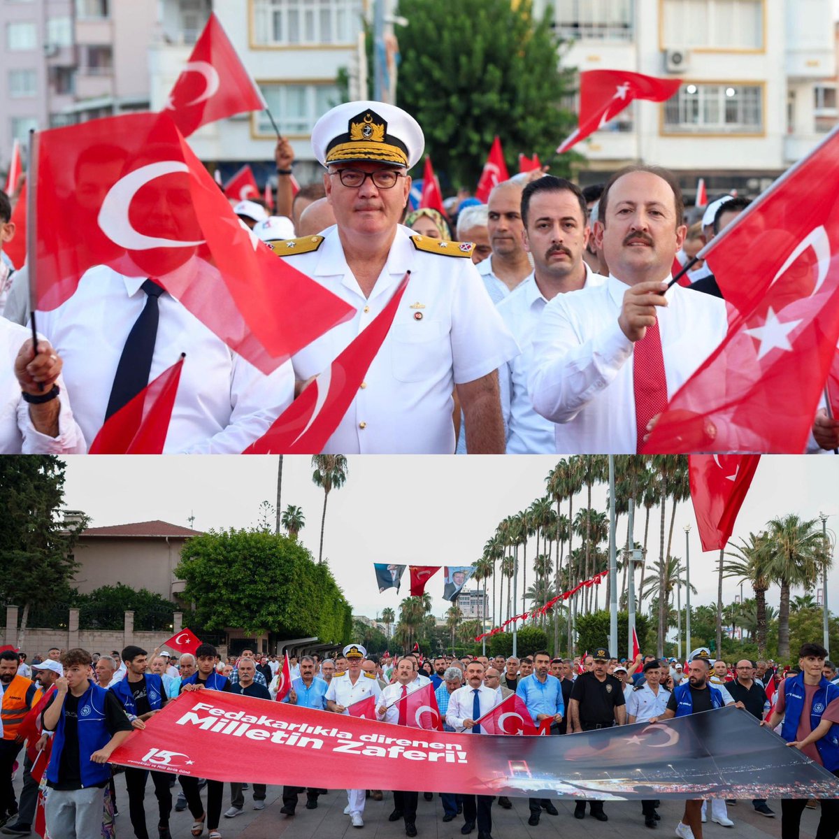 ahpehlivan53's tweet photo. Mersinli hemşehrilerimizle birlikte; “#15Temmuz Demokrasi ve Milli Birlik Günü Yürüyüşü” gerçekleştirdik.
15 Temmuz’u Milletimizin zaferi ile sonuçlandıran kahramanlarımıza selam olsun!

Aziz Şehitlerimizin ruhu şad olsun!

#MilletinZaferi🇹🇷
#15Temmuz 🇹🇷
#DemokrasiveMilliBirlikGünü 🇹🇷
#Mersin 🇹🇷