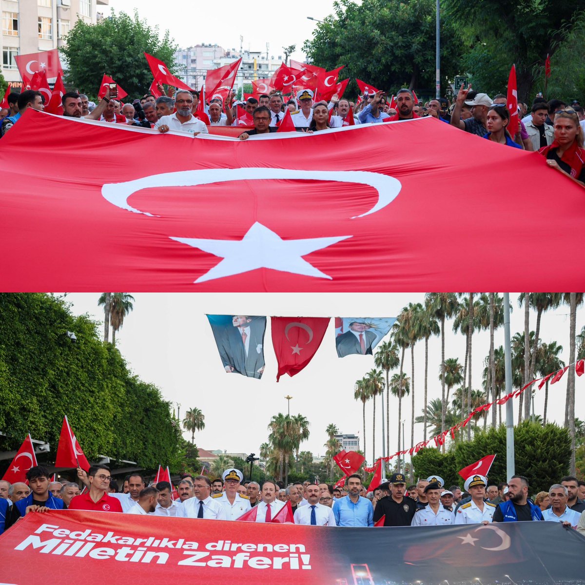 ahpehlivan53's tweet photo. Mersinli hemşehrilerimizle birlikte; “#15Temmuz Demokrasi ve Milli Birlik Günü Yürüyüşü” gerçekleştirdik.
15 Temmuz’u Milletimizin zaferi ile sonuçlandıran kahramanlarımıza selam olsun!

Aziz Şehitlerimizin ruhu şad olsun!

#MilletinZaferi🇹🇷
#15Temmuz 🇹🇷
#DemokrasiveMilliBirlikGünü 🇹🇷
#Mersin 🇹🇷