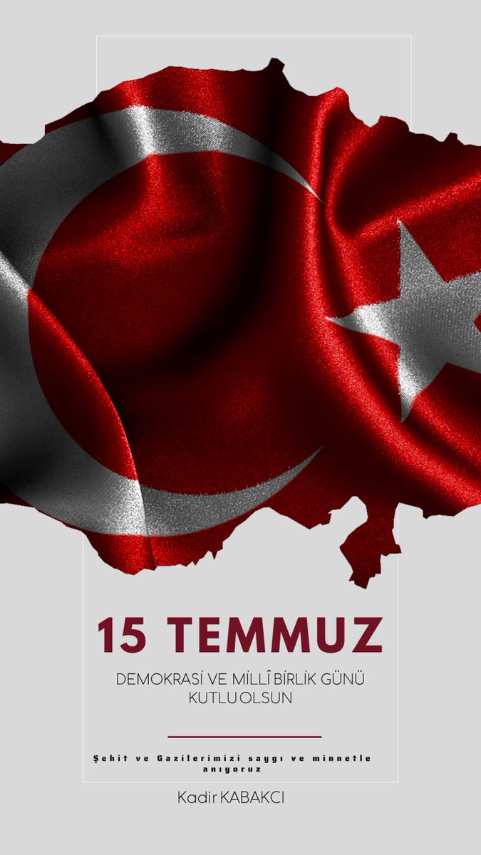 Vatanımızın bağımsızlığı ve milletimizin birliği için canını veren tüm şehitlerimizi saygı ve minnetle anıyoruz. 15 Temmuz Demokrasi ve Milli Birlik Günü'müz kutlu olsun.