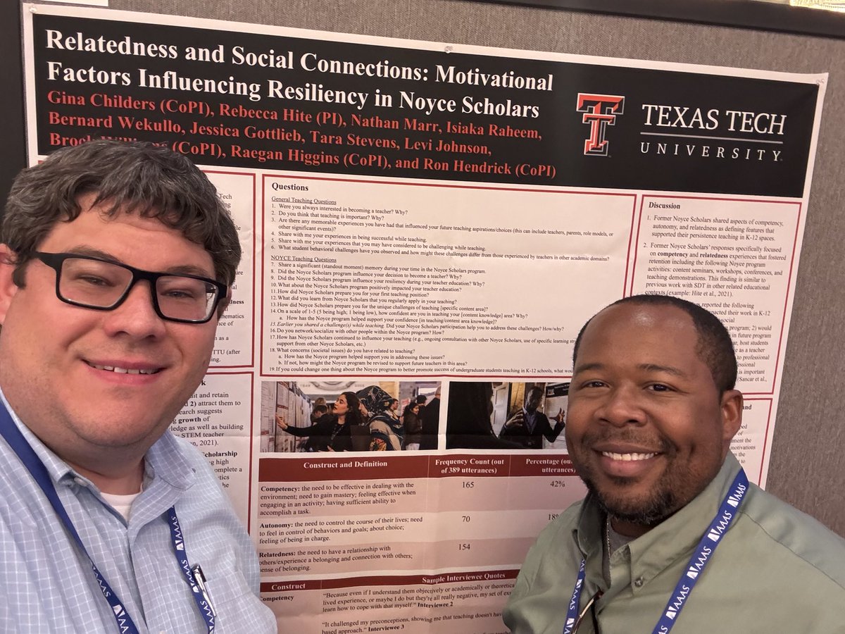 sciencebecca's tweet photo. Presenting our #NSF #NOYCE research at the Summit in DC! Many thanks to Co-PIs in education (@DrGinaGA), mathematics (Drs. Williams and Higgins), the provost (@Ron_Hendrick) &amp; center (@LeviTTU) collaborators. Last, but never least, a TY to our @TTUEducation graduate students! https://t.co/xTBRpewvsO