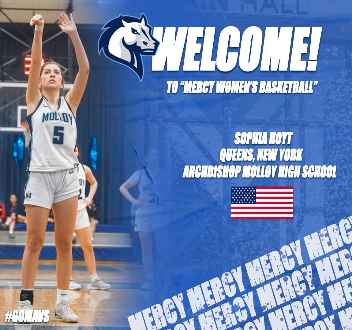 Today we welcome Sophia Hoyt who joins <a href="/WbbMercy/">MercyWBB</a> in the fall from Archbishop Molloy High School in New York!