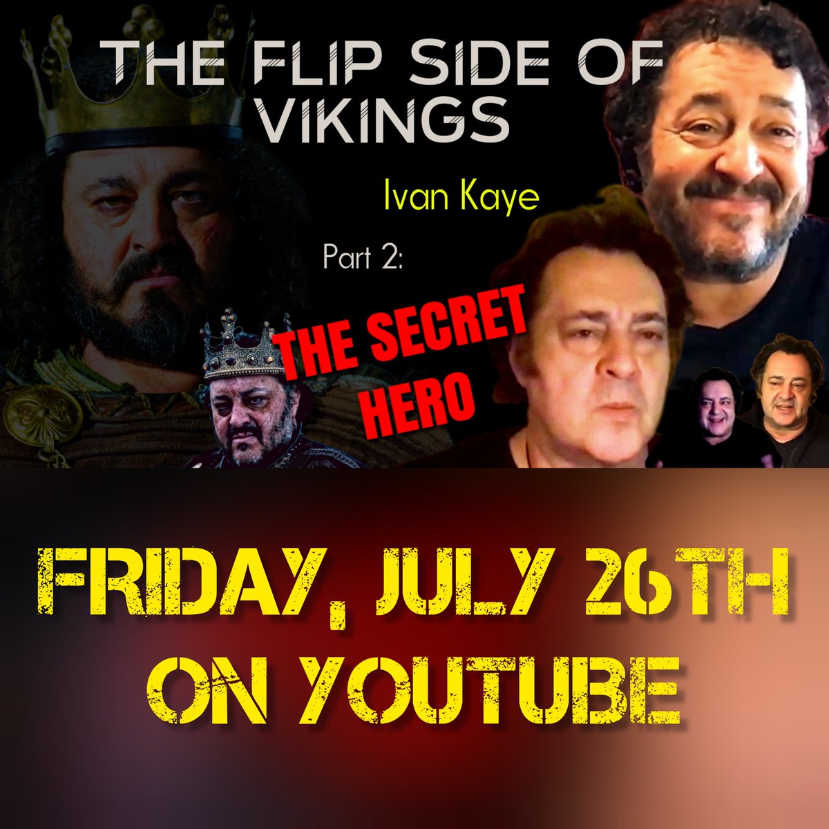 🔥Premiere🔥 Pt. 2 of Ivan's big interview 'The Flip Side of Vikings' comes to ➡️youtube.com/@TeamIvanKaye on Friday, July 26th!👑 Learn why King Aelle is the show's "secret hero", Ivan's take on his intentions - and the real reason for Lord Wigea's demise!🐍
.
#IvanKaye #Vikings