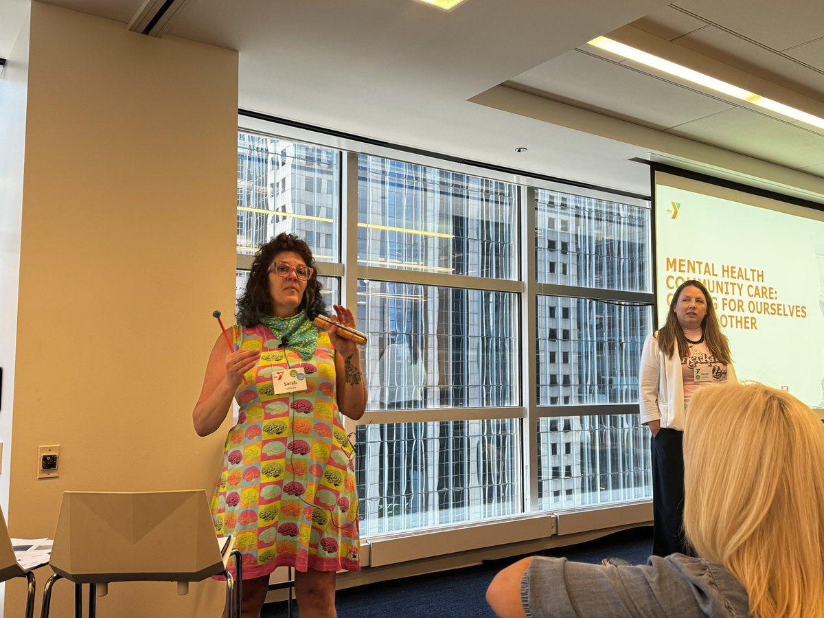 EboneMitchell's tweet photo. We all have mental health! Spent time with an amazing group of Y professionals becoming facilitators in Mental Health Community Care. This work is so important and I’m excited to begin training this course with leaders across the country! #YMCA https://t.co/ItbYefkoST