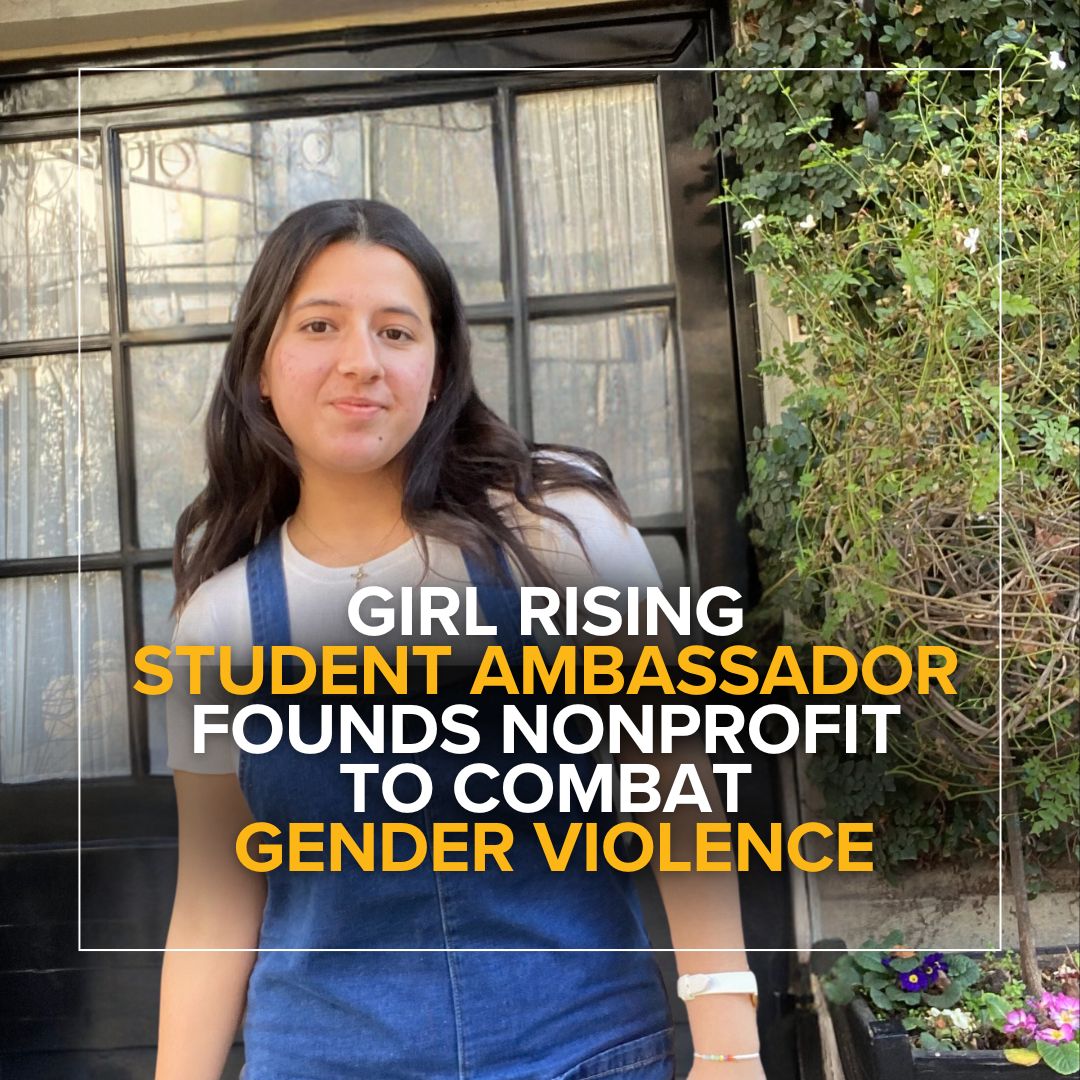 girlrising's tweet photo. Meet #AriadnaBeneventi! At 17, she advocated against gender-based violence in #Chile, rallying youth & founding the nonprofit #Intransigentes. Join us in amplifying voices like hers & read her firsthand account of starting a movement https://t.co/WmbuaD3zcX #WorldYouthSkillsDay https://t.co/uGIgli7GOa