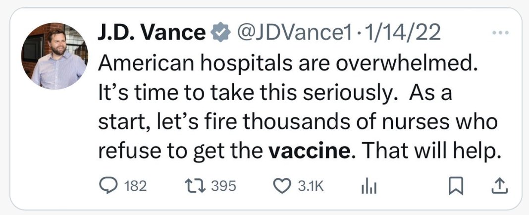 So @JDVance1 was a COVID fascist?
Good to know ...