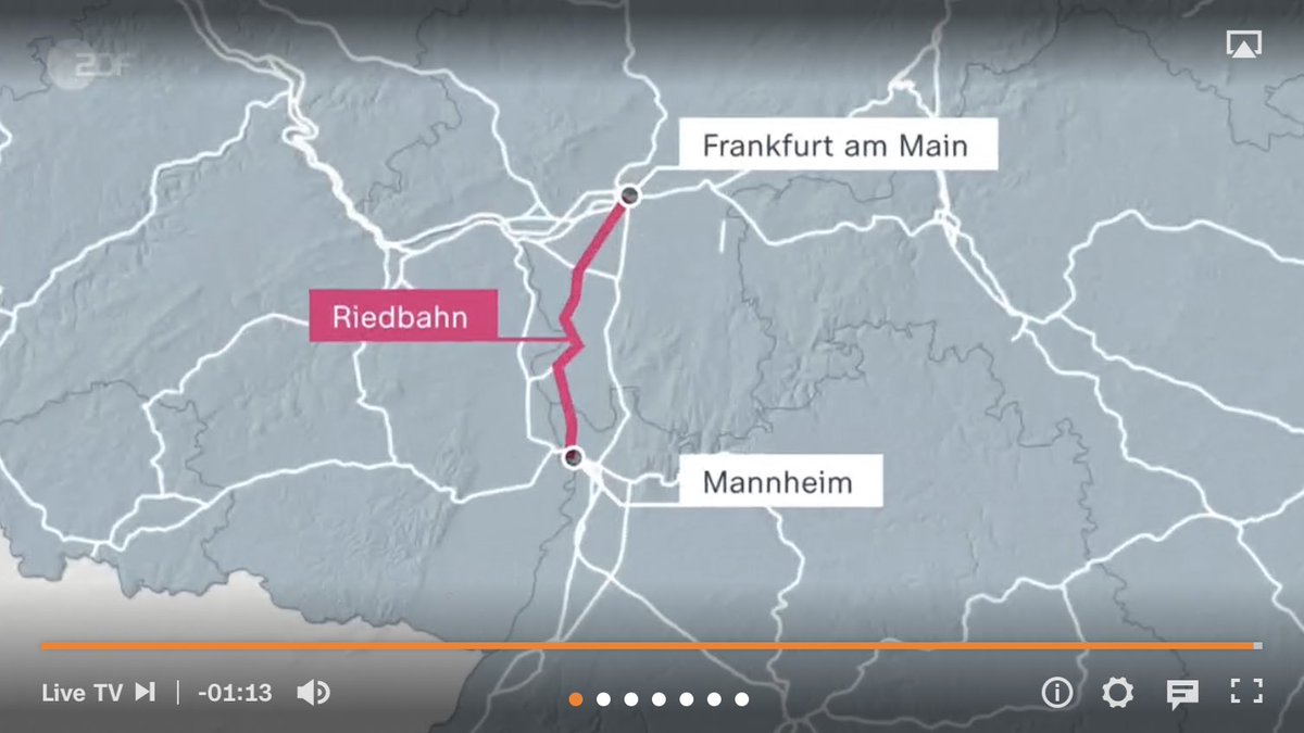 Stadtbahn's tweet image. Das @heutejournal hat fast  Verkehrspurpur übernommen #riedbahn