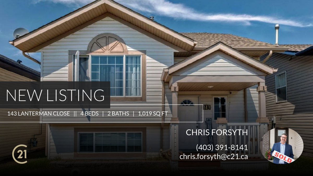 📍 New Listing 📍 Take a look at this fantastic new property that just hit the market located at 143 Lanterman Close in Red Deer. Reach out here or at (403) 391-8141 for more information!

Listed by Eduardo Haro

Chris Forsyth - Re... homeforsale.at/143_LANTERMAN_…