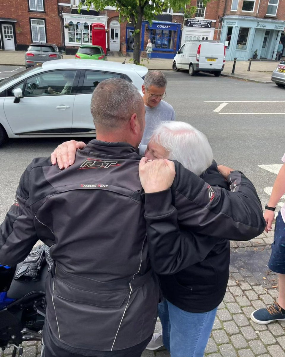 Dazzym's tweet photo. So a few months ago I was speaking to a couple in the pub who I know and they told me that their 88 year old mother was coming up from London in July and that her husband and brother (who have passed) used ride motorcycles and she loved going on them. So I did this. https://t.co/6cGyV6xMvx