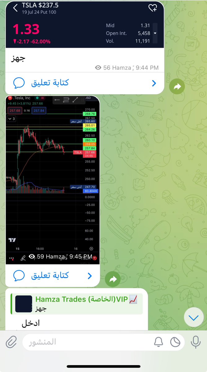 TradesHamza's tweet photo. صيد بوت #تسلا آخر السوق👌
من 1.33 إلى 2.17 ❤️❤️🔥🔥
$tsla $spx #السوق_الامريكي #الارجنتين_كولومبيا https://t.co/xtlkmJ5tMl