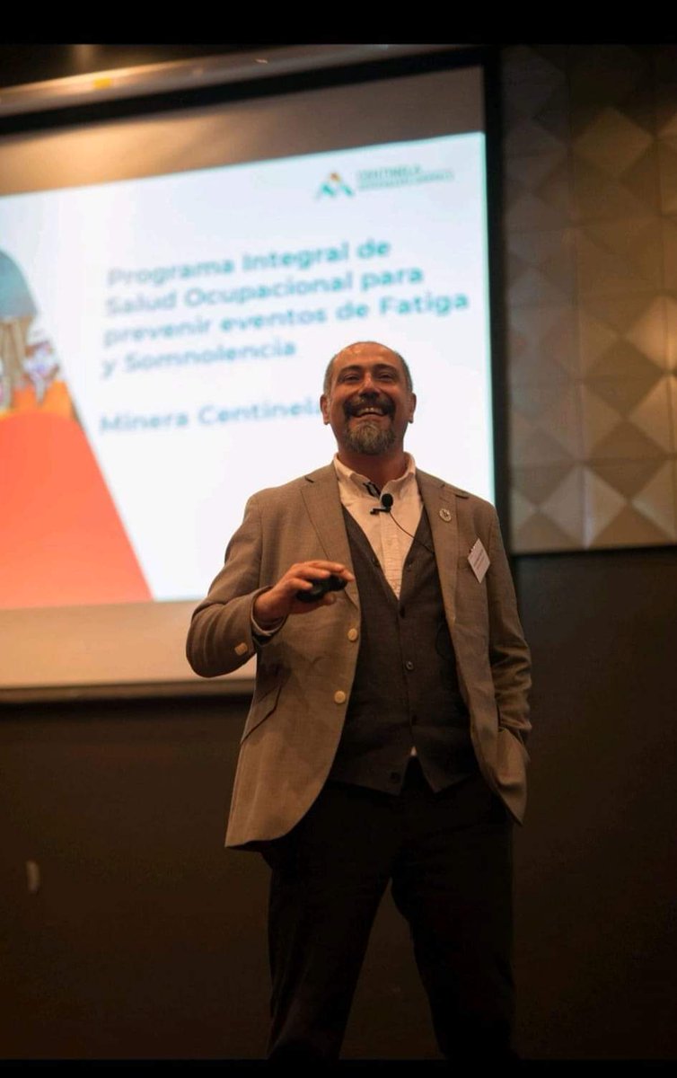 Muy interesante la presentación “Programa Integral de Salud Ocupacional para prevenir eventos de Fatiga y Somnolencia en #MineraCentinela” realizada por Juan Pablo M.,Subgerente de Abastecimiento del grupo <a href="/aminerals/">Antofagasta Minerals</a>

Agradecemos a Juan Pablo y Viviana Matus por su gran aporte👏