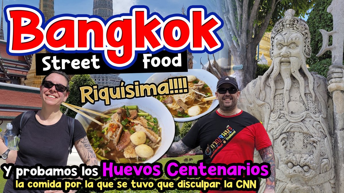 BANGKOK ⛩️🛺 Street Food RIQUÍSIMA y SUPER BARATA 🍜🍛 y probamos HUEVOS CENTENARIOS, la comida por la que CNN tuvo que pedir disculpas!! 🥚😜

youtu.be/zDe4lQgntKA?si…

#bangkokstreetfood #bangkok #Thailand #StreetFood #lumpineeboxingstadium #immortalbar