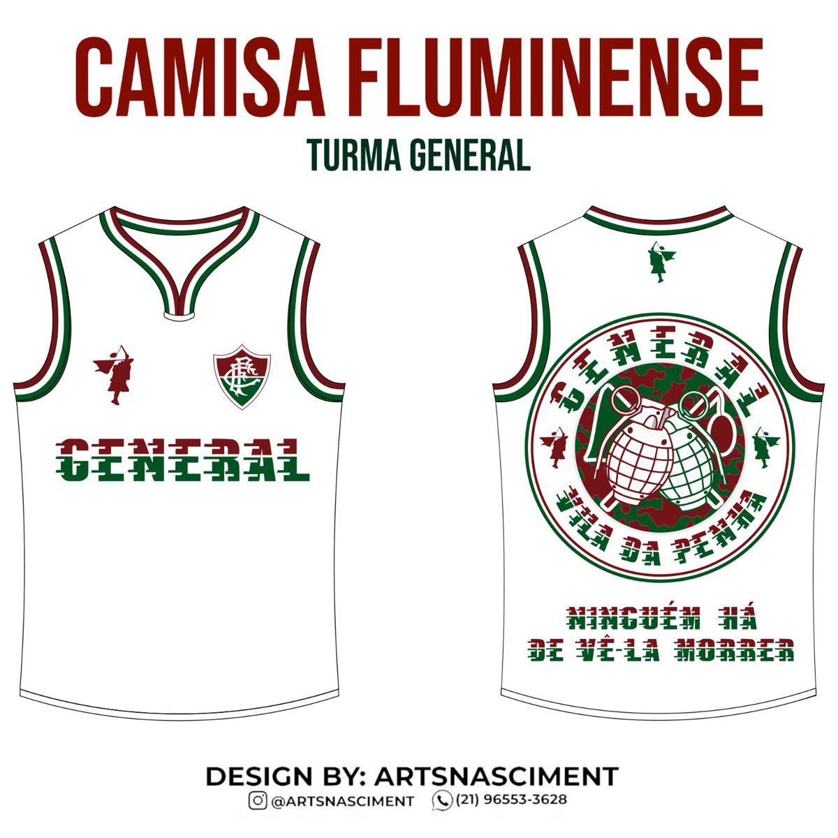 TurmaGeneral's tweet photo. CAMISAS DE TIME - TURMA GENERAL

PRÉ VENDA ABERTA PARA TODOS

R$40,00 - todos os tamanhos 

Pagamento até dia 25/07 💪🏽 https://t.co/iYEBXrz46q