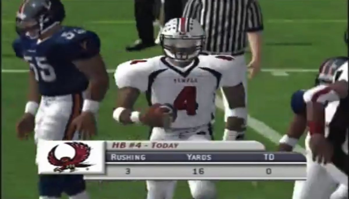 TanardoSharps's tweet photo. In honor of today being the early release date for NCAA Football 25, here’s a flashback to NCAA Football 2002, when your boy was toting the rock for Temple. @Temple_FB @TempleOwlsDaily @TempleOwlClub https://t.co/R4nPuPEX7H
