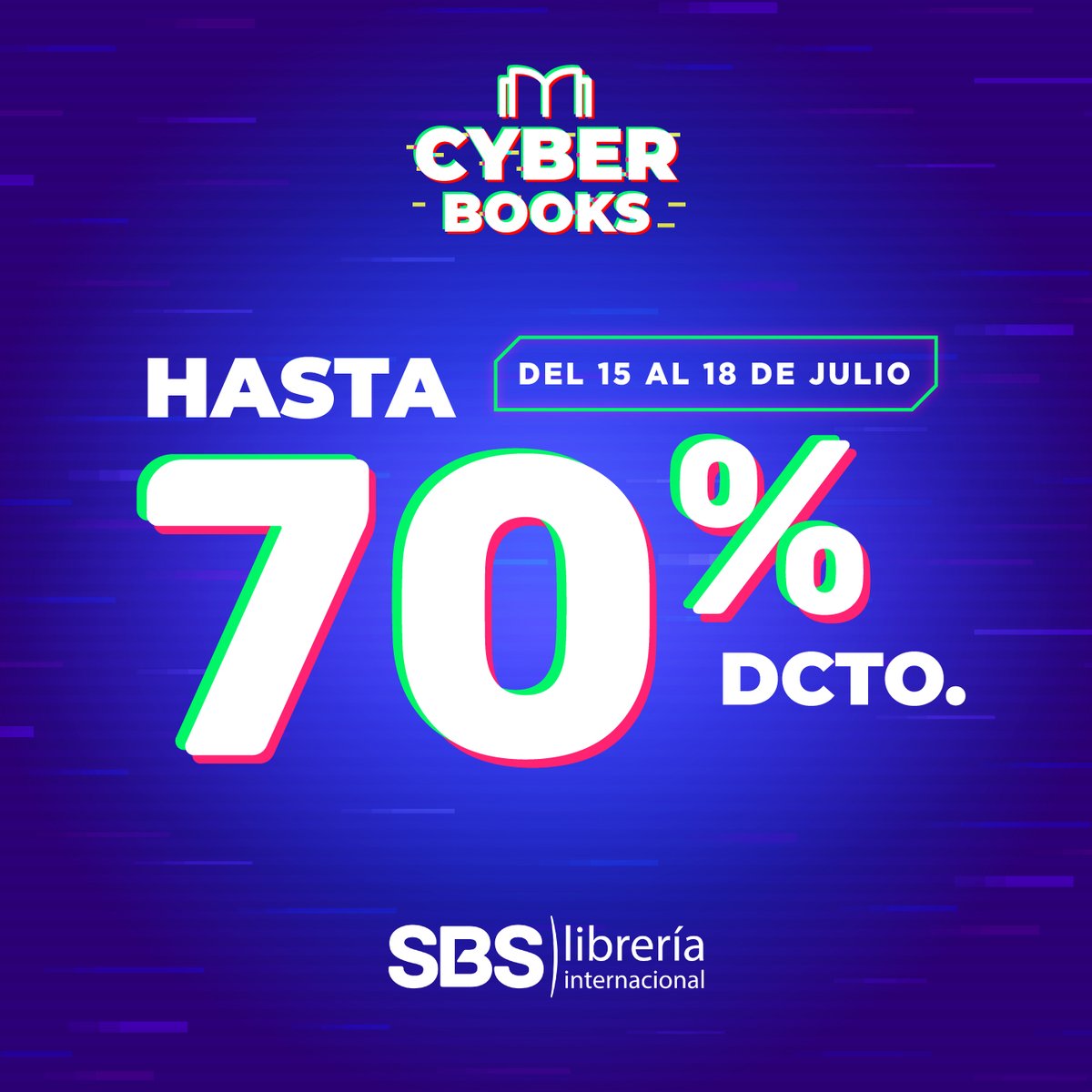 LibreriaSBS's tweet photo. Marca en tu calendario del 15 al 17 de julio porque llegan los mejores descuentos a SBS Online. 🤩 ¡Nuestro Cyber Books comienza hoy!

🔗 Descubre todas las ofertas aquí ➡️ https://t.co/wl3fSQleCy https://t.co/jsUgIhMs9K