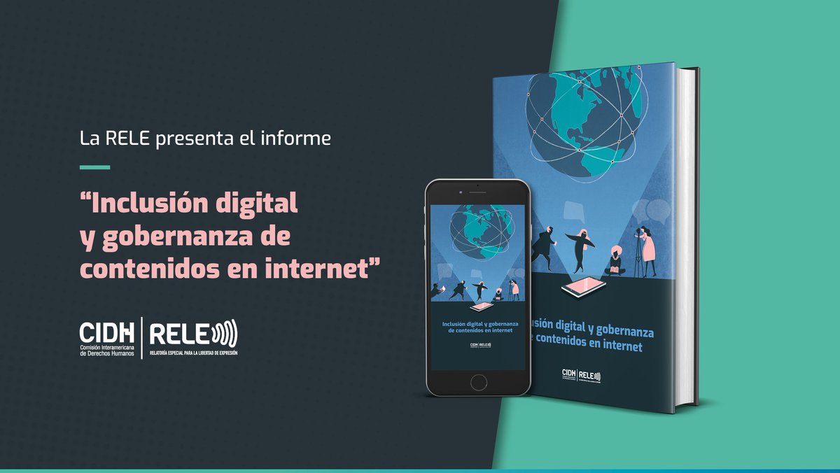 📢La <a href="/RELE_CIDH/">Relatoría Especial p/la Libertad Expresión (CIDH)</a> publica el informe “Inclusión digital y gobernanza de contenidos en internet”, que analiza desafíos de deterioro del debate público, acceso a internet y alfabetización mediática, y moderación.

Comunicado: oas.org/es/CIDH/jsForm…

Informe: oas.org/es/cidh/expres…