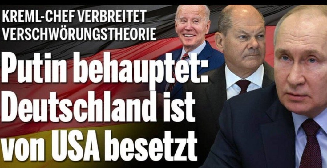 Nein, wie kommt er denn darauf? Die GI's machen doch nur seit 1945 hier Urlaub.😉