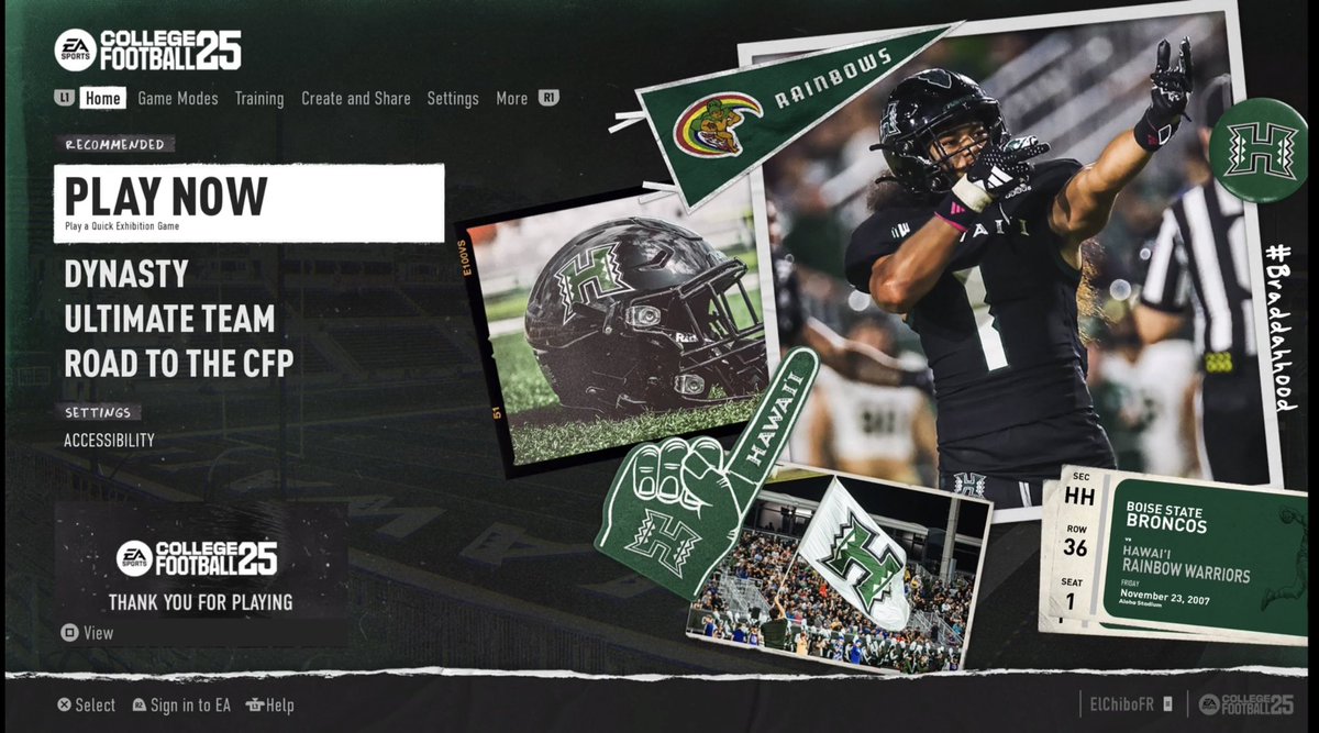 While we found out earlier that Ching Complex will not be in the actual game yet at least it’s in the background. #CFB25 #HawaiiFB