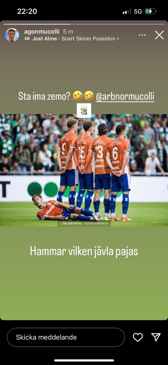 Kungen918's tweet photo. Agon Mucolli=STOR kung
(Arbnors bror)

 #ifkgbg https://t.co/CtrwseXaiJ
