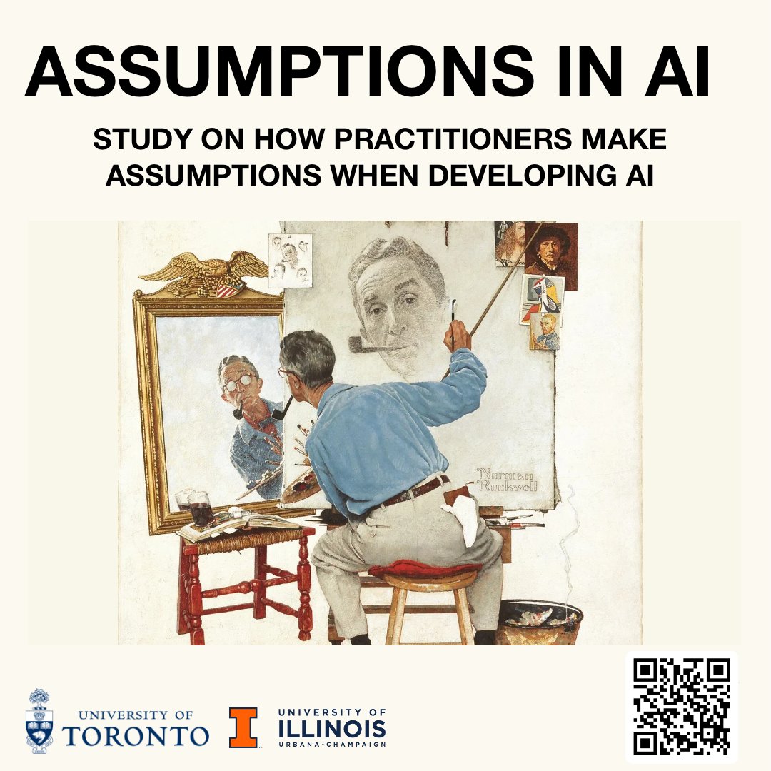 Faisal M. Lalani (Pawan) (@ourthuley) on Twitter photo Calling all AI practitioners: <a href="/RamaravindKM/">Ramaravind K M</a> and I are conducting a research study to understand how assumptions are made in AI and what developers, managers, and researchers can do about it.
We'd love to get your thoughts - reach out to us to learn more. Calling all AI practitioners: <a href="/RamaravindKM/">Ramaravind K M</a> and I are conducting a research study to understand how assumptions are made in AI and what developers, managers, and researchers can do about it.
We'd love to get your thoughts - reach out to us to learn more.
