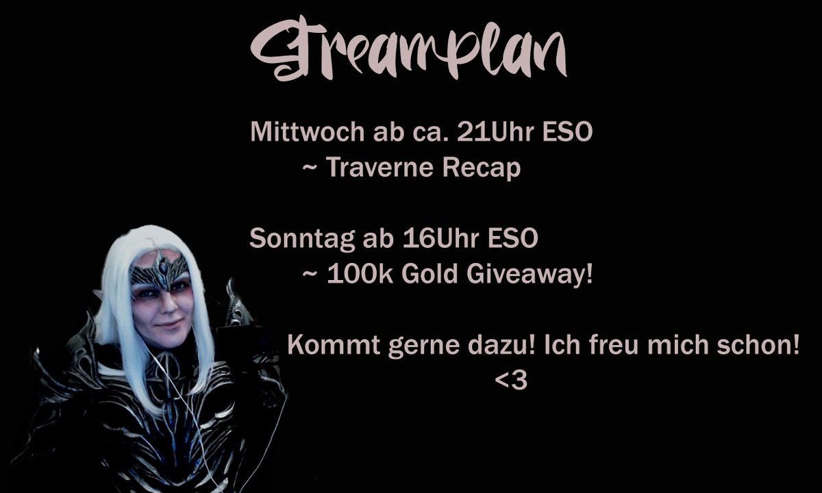 Hier meine Streams für die Woche🩷

Es gibt sehr viel <a href="/TESOnline_de/">ElderScrollsOnlineDE</a> diese Woche.😍

Ich freu mich schon!
