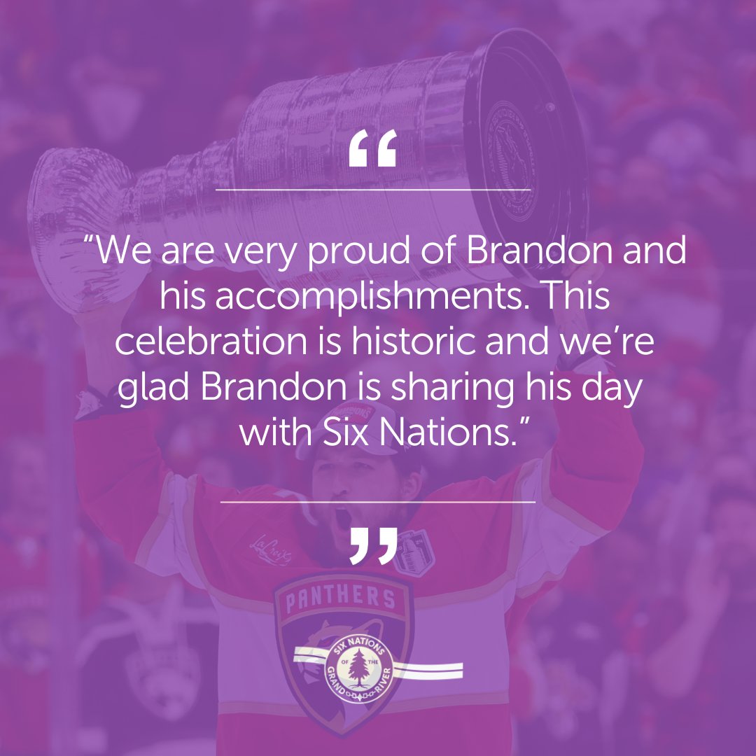 SixNationsGR's tweet photo. MEDIA RELEASE:
BRANDON MONTOUR IS BRINGING THE STANLEY CUP TO SIX NATIONS ON JULY 24 https://t.co/gmNgBCON1d