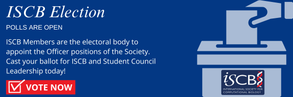ISCB News (@iscb) on Twitter photo 📢Voting ends today!
Click the red "vote now" button on your ISCB profile or visit iscb.org/election to cast your vote for vice president, treasurer, and <a href="/iscbsc/">ISCB Student Council</a> leadership! 📢Voting ends today!
Click the red "vote now" button on your ISCB profile or visit iscb.org/election to cast your vote for vice president, treasurer, and <a href="/iscbsc/">ISCB Student Council</a> leadership!