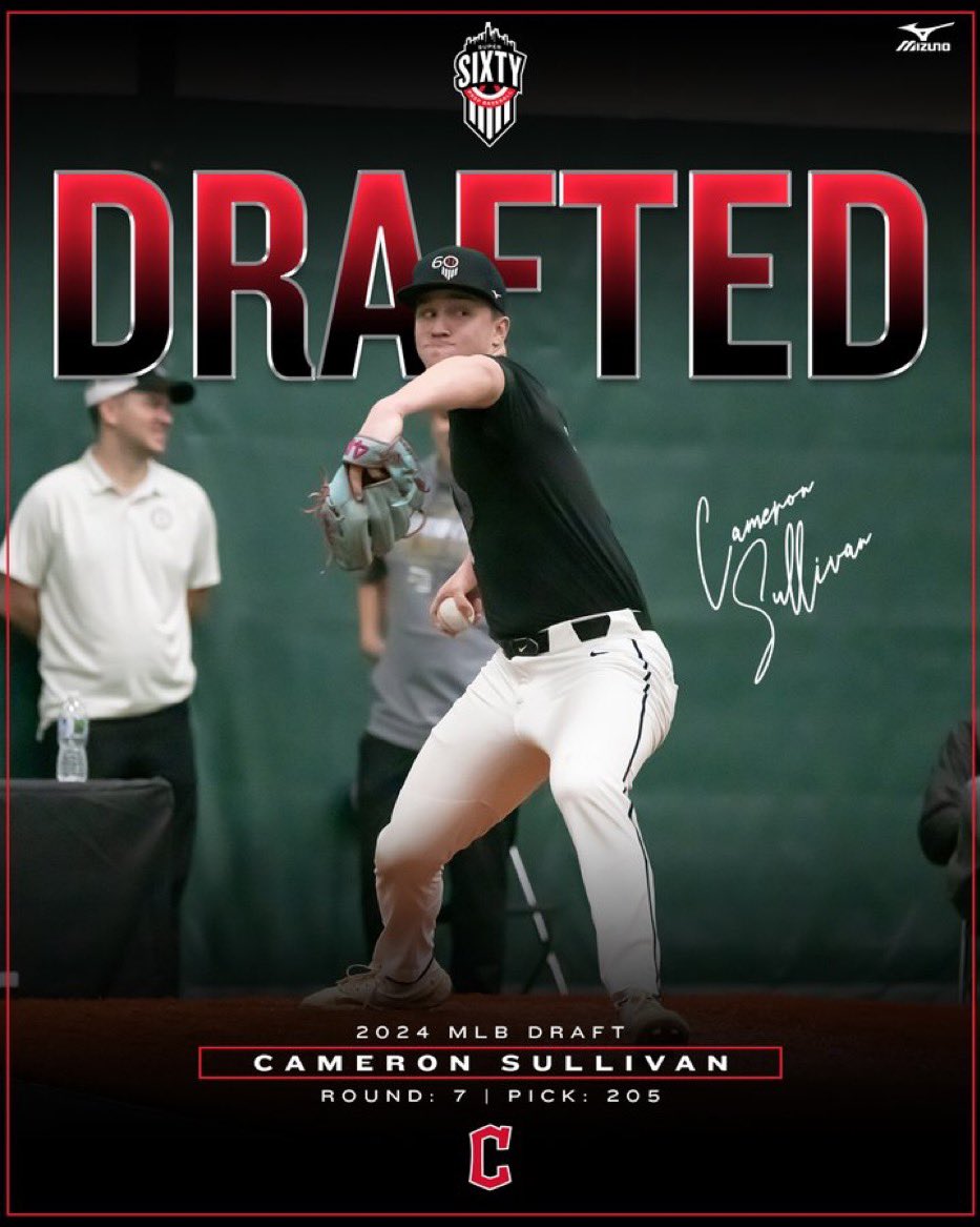 𝗛𝗢𝗢𝗦𝗜𝗘𝗥 ➡️ 𝗗𝗥𝗔𝗙𝗧𝗘𝗗

Congratulations to 2024 Mt. Vernon graduate &amp; #Super60 winner, Cameron Sullivan on being selected 205th overall by the <a href="/CleGuardians/">Cleveland Guardians</a>❗️

↳ loom.ly/s5fMB20

<a href="/CamSully24/">Cameron Sullivan</a> | #ForTheLand
