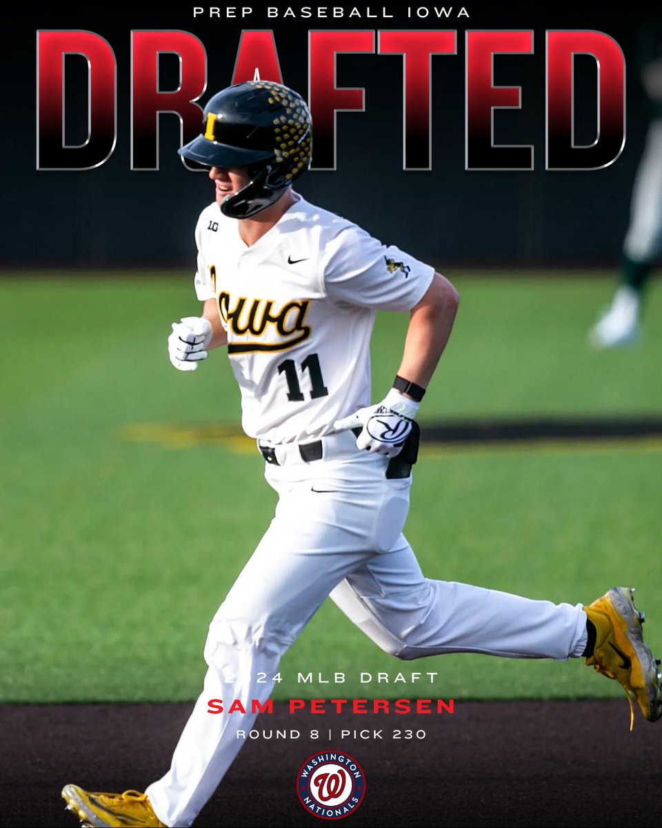 Prep Baseball Iowa (@prepbaseballia) on Twitter photo ππππ πππ ππ«πππ
OF <a href="/Petersen11Sam/">Sam Petersen</a> (Ballard, 2021) has been selected by the <a href="/Nationals/">Washington Nationals</a> with the 230th overall pick in the #MLBDraft.
+ No. 5 ranked player in IA 2021 class.
+ 2019 Future Games MVP.
@PBR_DraftHQ // <a href="/prepbaseball/">Prep Baseball</a> ππππ πππ ππ«πππ
OF <a href="/Petersen11Sam/">Sam Petersen</a> (Ballard, 2021) has been selected by the <a href="/Nationals/">Washington Nationals</a> with the 230th overall pick in the #MLBDraft.
+ No. 5 ranked player in IA 2021 class.
+ 2019 Future Games MVP.
@PBR_DraftHQ // <a href="/prepbaseball/">Prep Baseball</a>