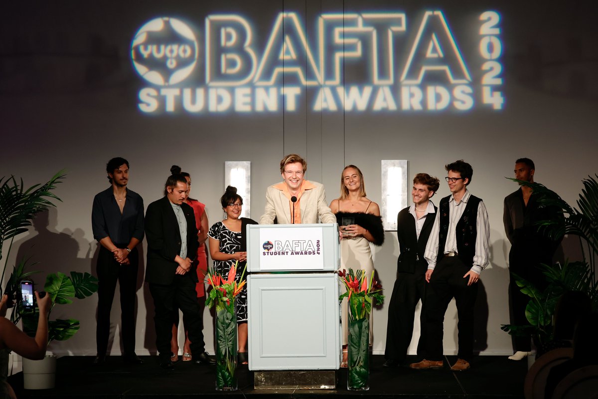 BAFTAUS's tweet photo. This year, our title partners at @yugo_global sponsored the Yugo Student Choice Award, in which Yugo students watched and selected their favorite finalist film.

The winners were La Soledad and Haus am Hung . https://t.co/Y33G6uM58g