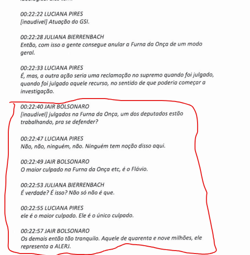 diegodeabreu's tweet photo. Jair Bolsonaro diz no audio em reunião com Ramagem, Heleno e outros funcionários do Governo:
"O maior culpado na Furna da Onça etc, é o Flávio"
Essa operação é que investigava corrupção no RJ. 
Vários nomes do alto escalão do RJ foram alvos desta operação.