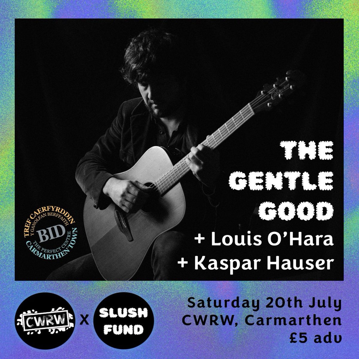 Saturday night gig!

It’s been absolutely ages since I’ve played Caerfyrddin - pop over to <a href="/CwrwBar/">CWRW</a> this Saturday evening to catch the set plus brand new music from Louis O’Hara and Kaspar Hauser!

Tickets are just £5…
seetickets.com/tour/the-gentl…