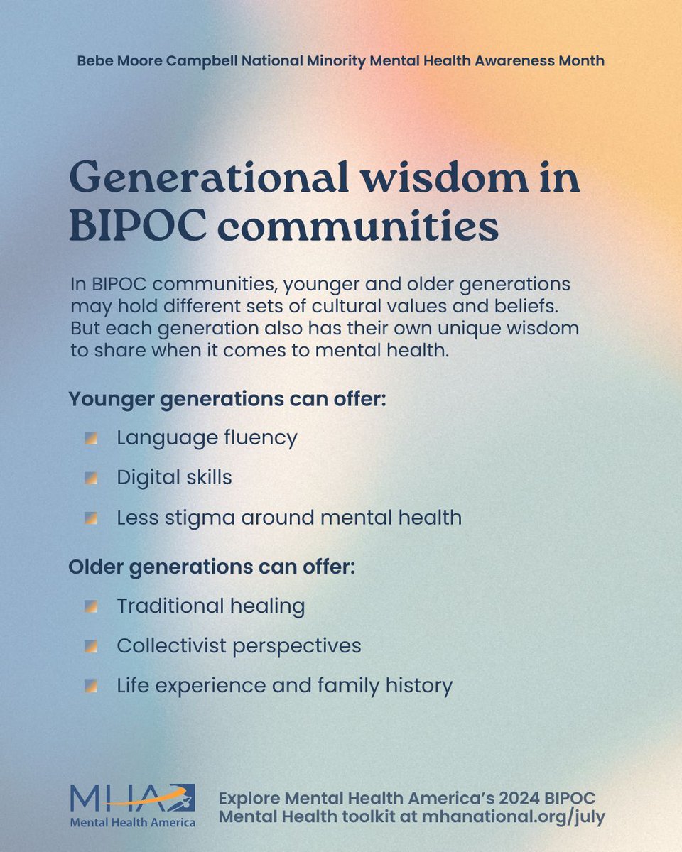 mhawvr's tweet photo. Storytelling is one of the most effective ways to fight mental health stigma in BIPOC communities. When people who live with a mental health condition share their stories, it can help others feel less alone and reduce shame. 

#BIPOCMentalHealth#BebeMooreCampbell https://t.co/aU2PKGPiR9