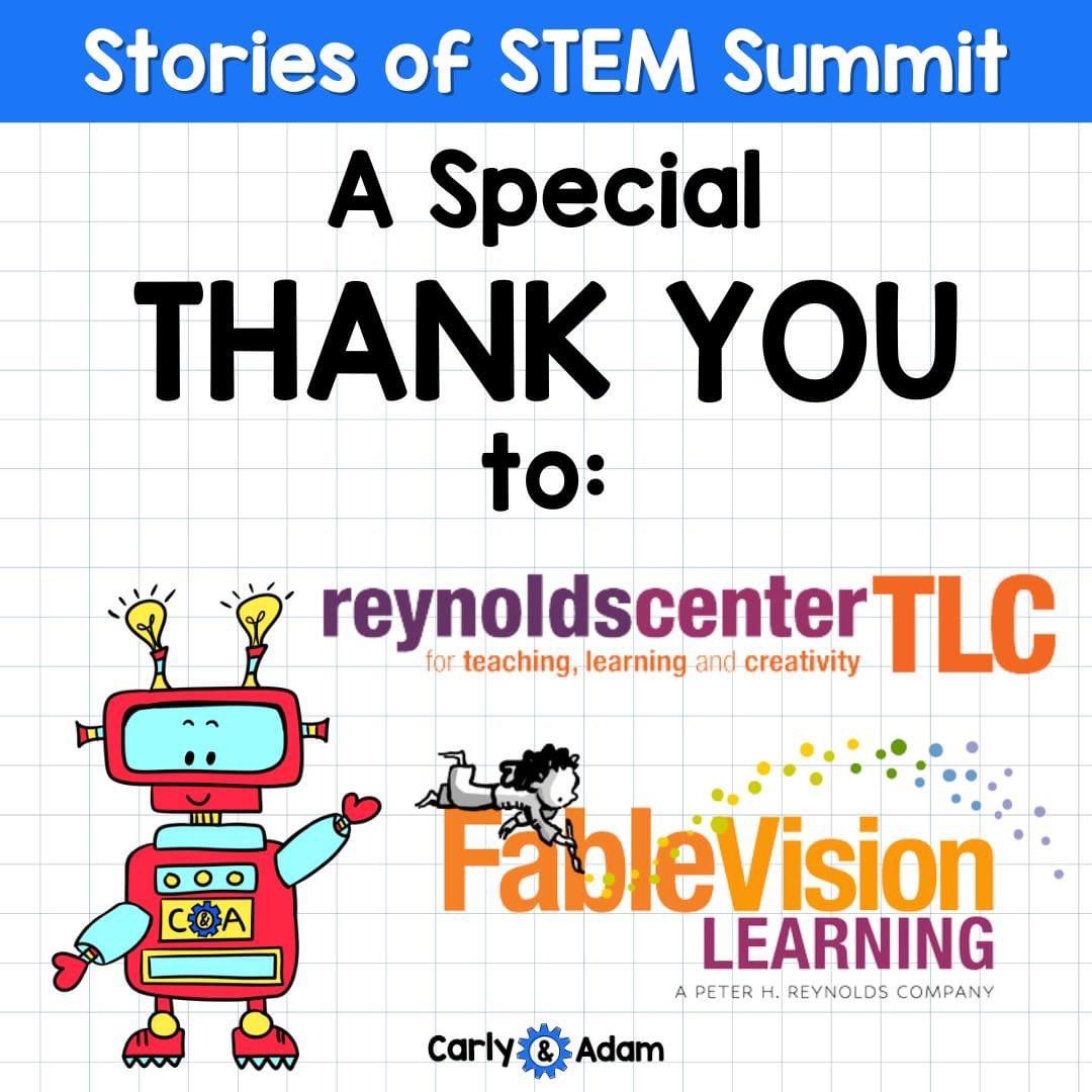 carlyandadam's tweet photo. Thank you @ReynoldsTLC and @FableLearn for supporting our teachers at the virtual #storiesofstem #stemteachersummit 

Learn more about the Reynolds Center: https://t.co/Tz9StGAIKn

Learn more about FableVision: https://t.co/Bm9LSVxgv8 https://t.co/dQSGfxYOcq
