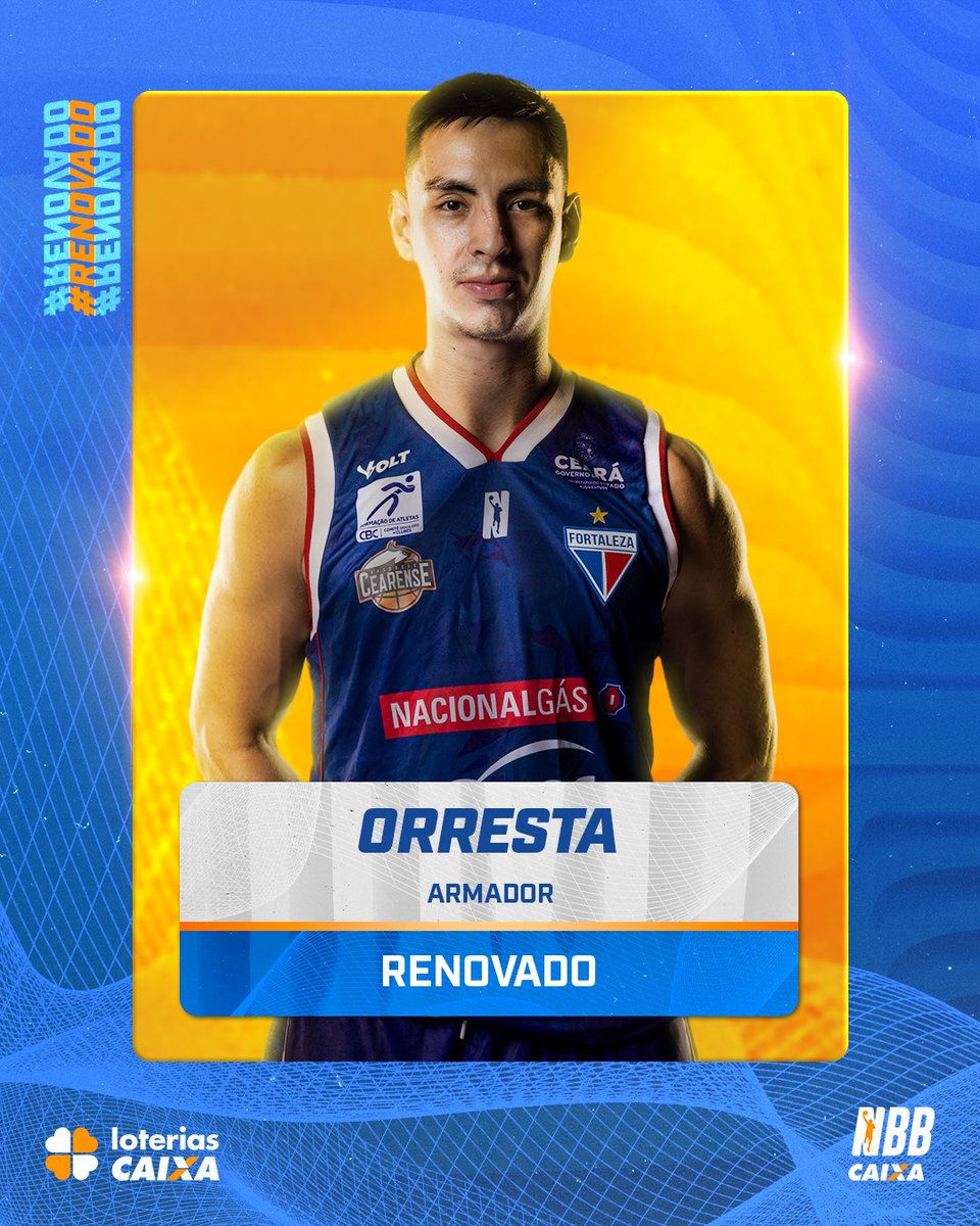 NBB CAIXA (@nbb) on Twitter photo ELE FICA‼️🦁🦅
Após ser um dos destaques do <a href="/FECBasqCearense/">Fortaleza Basquete Cearense</a> em sua primeira temporada de #NBBCAIXA, o Carcalaion pediu para avisar que o armador Orresta está confirmado na equipe para 2024/25 🔥🏀
#MeuNBBCAIXA | #MaisForteEMelhor | #VaiEVemNBB ELE FICA‼️🦁🦅
Após ser um dos destaques do <a href="/FECBasqCearense/">Fortaleza Basquete Cearense</a> em sua primeira temporada de #NBBCAIXA, o Carcalaion pediu para avisar que o armador Orresta está confirmado na equipe para 2024/25 🔥🏀
#MeuNBBCAIXA | #MaisForteEMelhor | #VaiEVemNBB