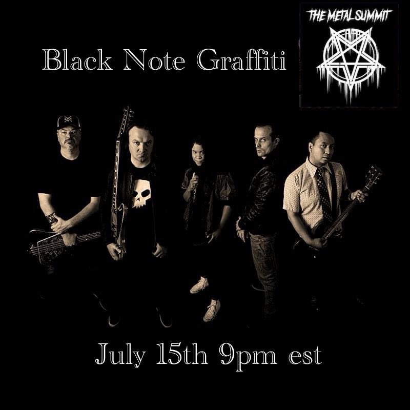 MetalSummit's tweet photo. Guest Announcement!!! The Metal Summit would like to welcome and express our excitement to have @BlackNoteGraffi tonight. LIVE on the TMS Facebook and YouTube pages at 9pm est. #themetalsummit #tms #blacknotegraffiti #salemvampire #justarocknrolljunkie #salem #guestannouncement https://t.co/MeTi0OmjUa