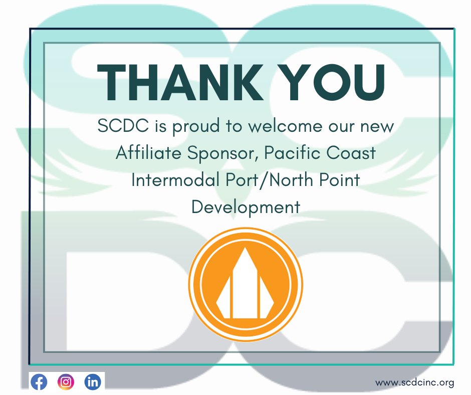 SCDCInc's tweet photo. Welcome @NorthPointDev (Pacific Coast Intermodal Port) and thank you for your support!

#growsouthcoast #economicgrowth #economicdevelopment https://t.co/9SQYeYkd2e