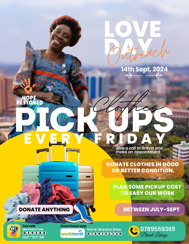 MurungiOwenChr1's tweet photo. Hello my beautiful people, here's another great opportunity for you to give back to the community & restore hope to the broken families.
As Hope Restored Family, we will be doing a love day outreach in Luweero on the 14th of September and we would like to invite to be part. https://t.co/TDYGsTwwU6