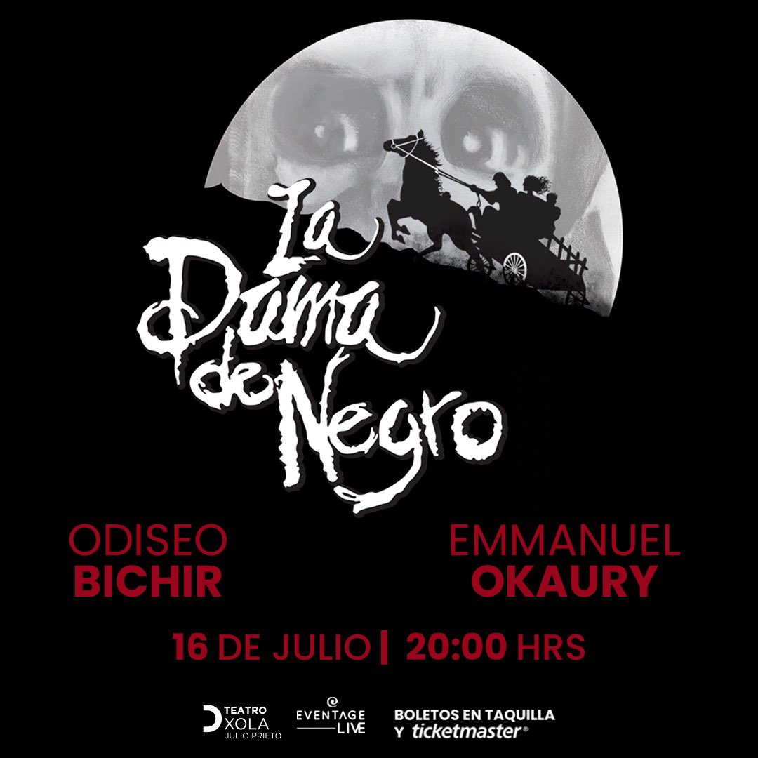 ¿Ya viste los  actores que estarán en La Dama de Negro?

¡No te la puedes perder!

Boletos en taquilla del teatro o en sistema Ticketmaster en el siguiente link:

ticketmaster.com.mx/la-dama-de-neg…