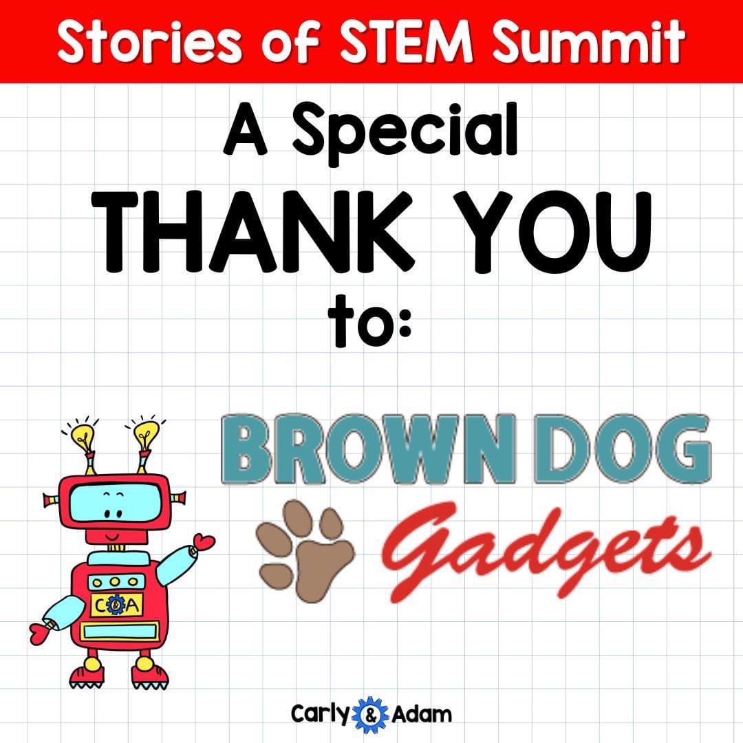 carlyandadam's tweet photo. Thank you @BrownDogGadgets for supporting our teachers at the virtual #storiesofstem #stemteachersummit

It’s not too late to watch all of the sessions and join in on the giveaways: https://t.co/aEP05I5SHi

Learn more about Brown Dog Gadgets: https://t.co/GjzulP6DvD https://t.co/pceCNkp36H