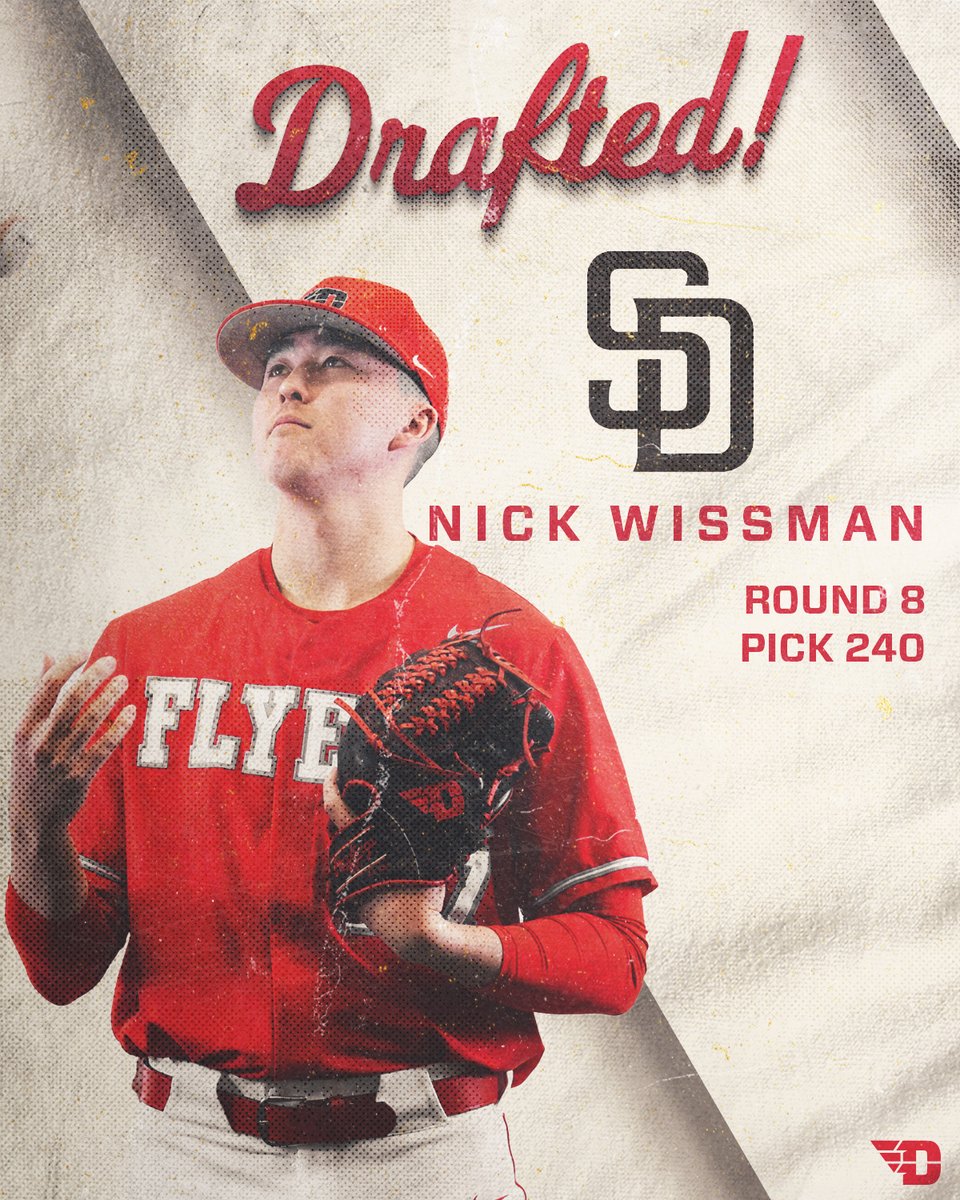 Dayton Baseball (@daytonbaseball) on Twitter photo All-American ✅
Program's first A-10 Pitcher of the Year ✅✅
Highest-ever MLB Draft pick ✅✅✅
Dayton's own Nick Wissman continues to make history, being taken by the <a href="/Padres/">San Diego Padres</a> in the eighth round!
Congratulations <a href="/koreas_finest/">Nick Wissman</a>!!
#FlyBoys // #GoFlyers // #ProFlyers All-American ✅
Program's first A-10 Pitcher of the Year ✅✅
Highest-ever MLB Draft pick ✅✅✅
Dayton's own Nick Wissman continues to make history, being taken by the <a href="/Padres/">San Diego Padres</a> in the eighth round!
Congratulations <a href="/koreas_finest/">Nick Wissman</a>!!
#FlyBoys // #GoFlyers // #ProFlyers
