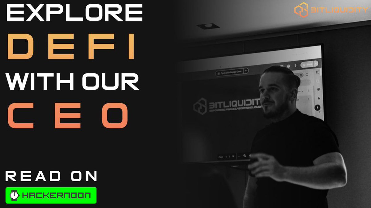 Liquido_AI's tweet photo. 🚀 New Article Alert!📝

Dive into "Exploring Bitcoin DeFi With BITLiquidity CEO Simo Vukmirica" on @hackernoon. 

Get exclusive insights into BITLiquidity, DeFi innovations, and much more from our visionary CEO.

📝Don't miss out—read it here: 👇
https://t.co/UCvW6aw4l1 

#BITLiquidity #DeFi #Bitcoin #BRC20