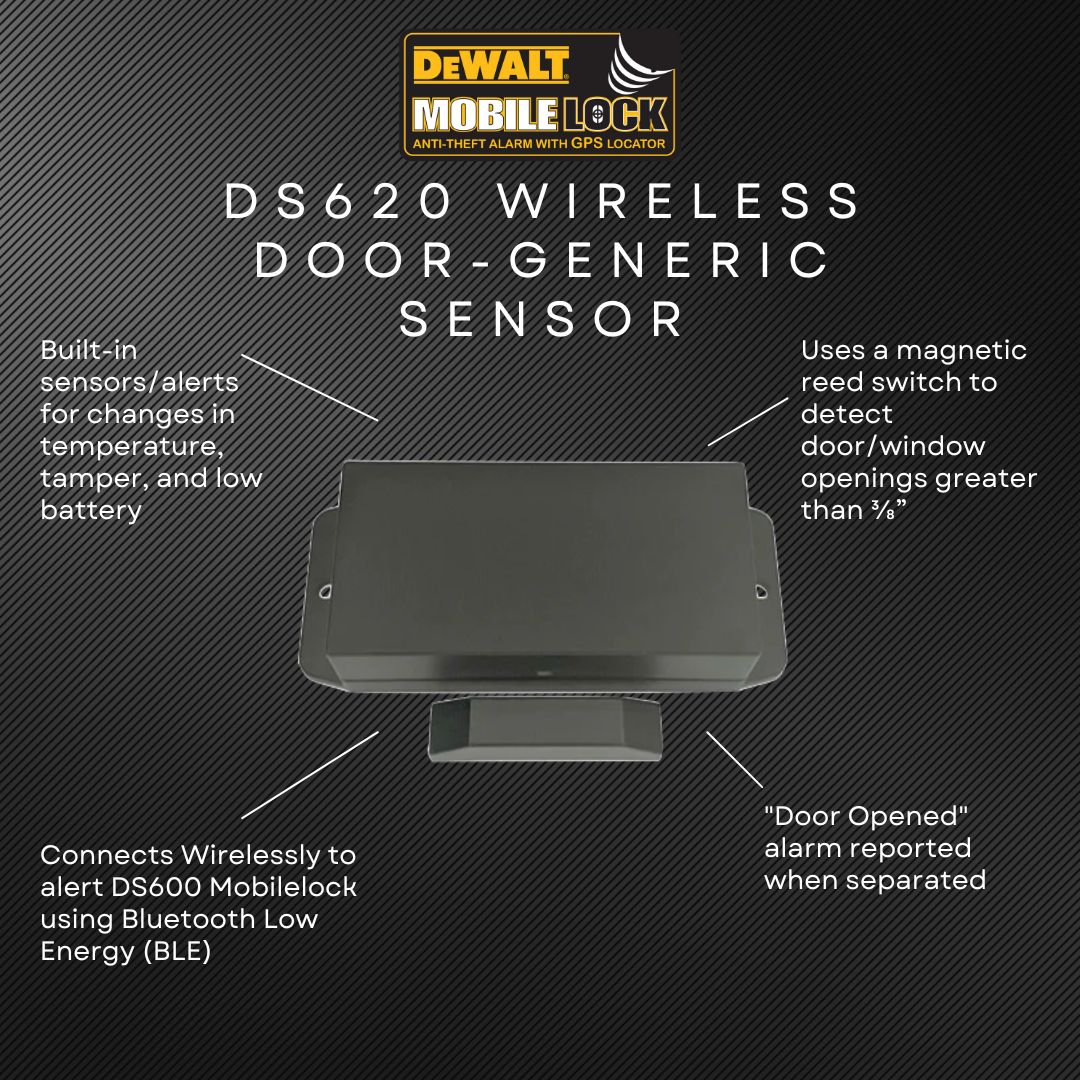 𝑨𝒅𝒅 𝒔𝒆𝒄𝒖𝒓𝒊𝒕𝒚 𝒕𝒐 𝒚𝒐𝒖𝒓 𝒉𝒐𝒎𝒆 𝒐𝒓 𝒃𝒖𝒔𝒊𝒏𝒆𝒔𝒔. the DeWalt MobileLock door sensor can detect the opening and closing of doors and windows, and it will send an alert to your phone if it detects any attempted break-ins.
