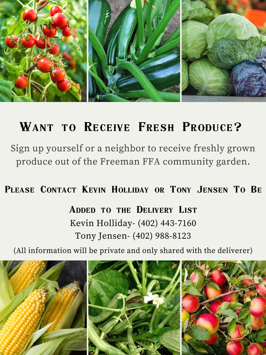 freemanffa's tweet image. Please help us connect with people in our communities who could use fresh produce.  Please spread the word!  Thanks! #freemanfalcons #freemanffa