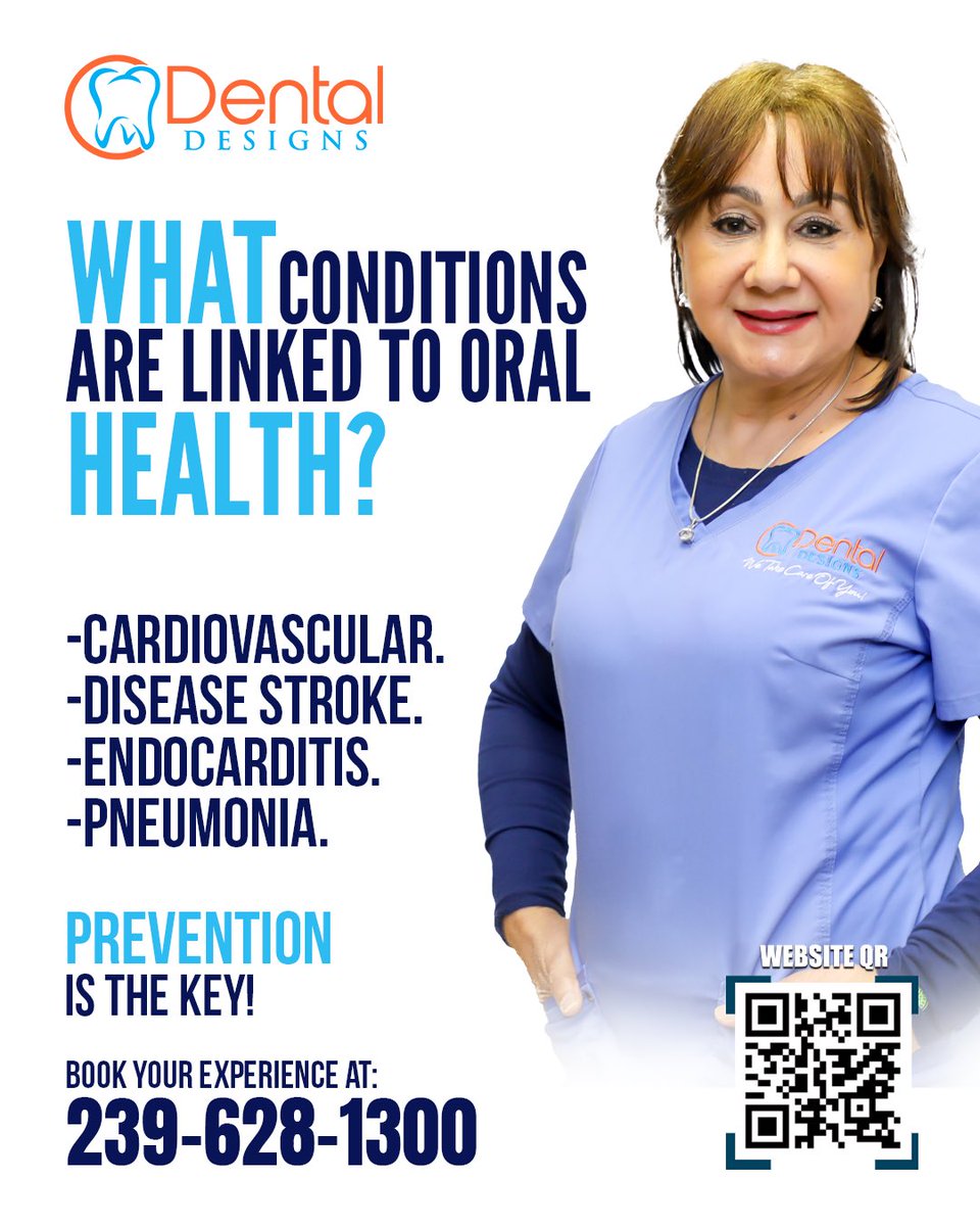 mydentaldesigns's tweet image. “Did you know that your oral health provides insights into your overall well-being? 😷🤔Problems in your mouth can impact your entire body.🤒🤕🦷💉
To stay safe, contact us at 239-628-1300 ☎️ #swfldentistry #naplesdentist #dentistnearme