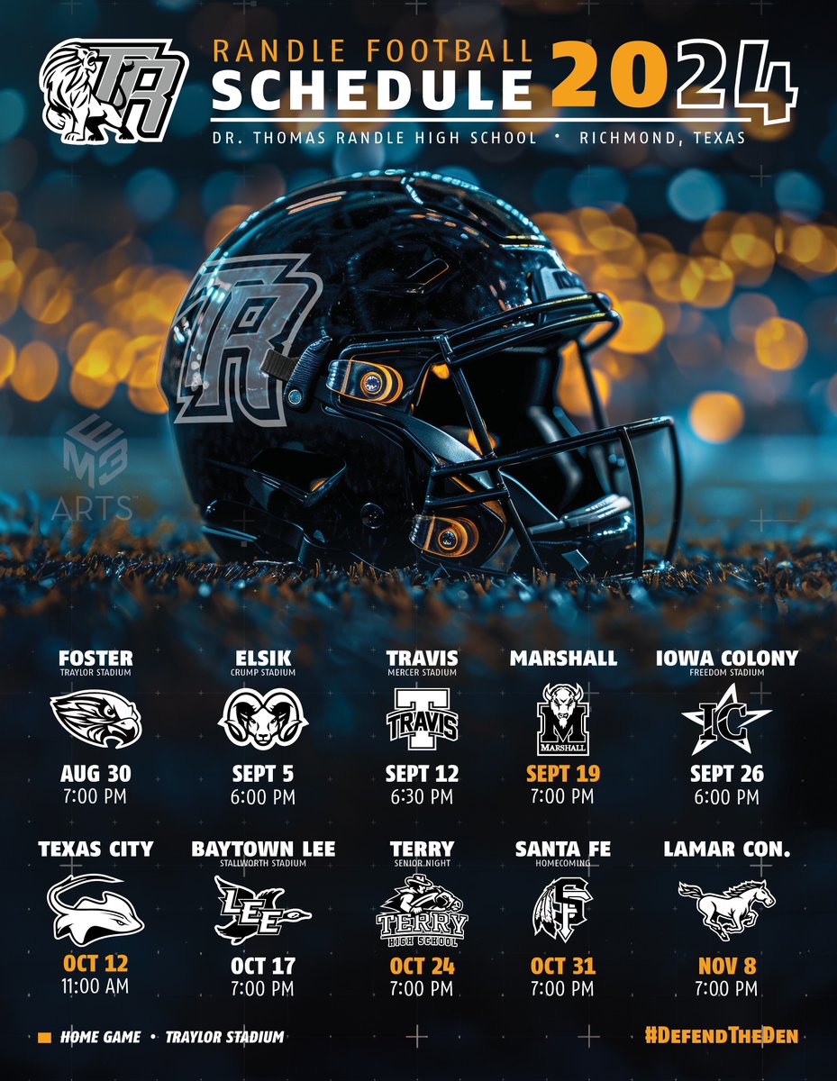 Estevan Murillo III (@estevanmurillo3) on Twitter photo Lion fans get ready, to get loud! π¦The 2024 <a href="/RandleHS/">Randle High School</a> Lion <a href="/RandleFootball/">TRHS Lions Football</a> season is almost here, and we can't wait to cheer on our team to another epic season. That's why I had to create this custom schedule to join in on the anticipated excitement! π #LionPride #DefendTheDen Lion fans get ready, to get loud! π¦The 2024 <a href="/RandleHS/">Randle High School</a> Lion <a href="/RandleFootball/">TRHS Lions Football</a> season is almost here, and we can't wait to cheer on our team to another epic season. That's why I had to create this custom schedule to join in on the anticipated excitement! π #LionPride #DefendTheDen